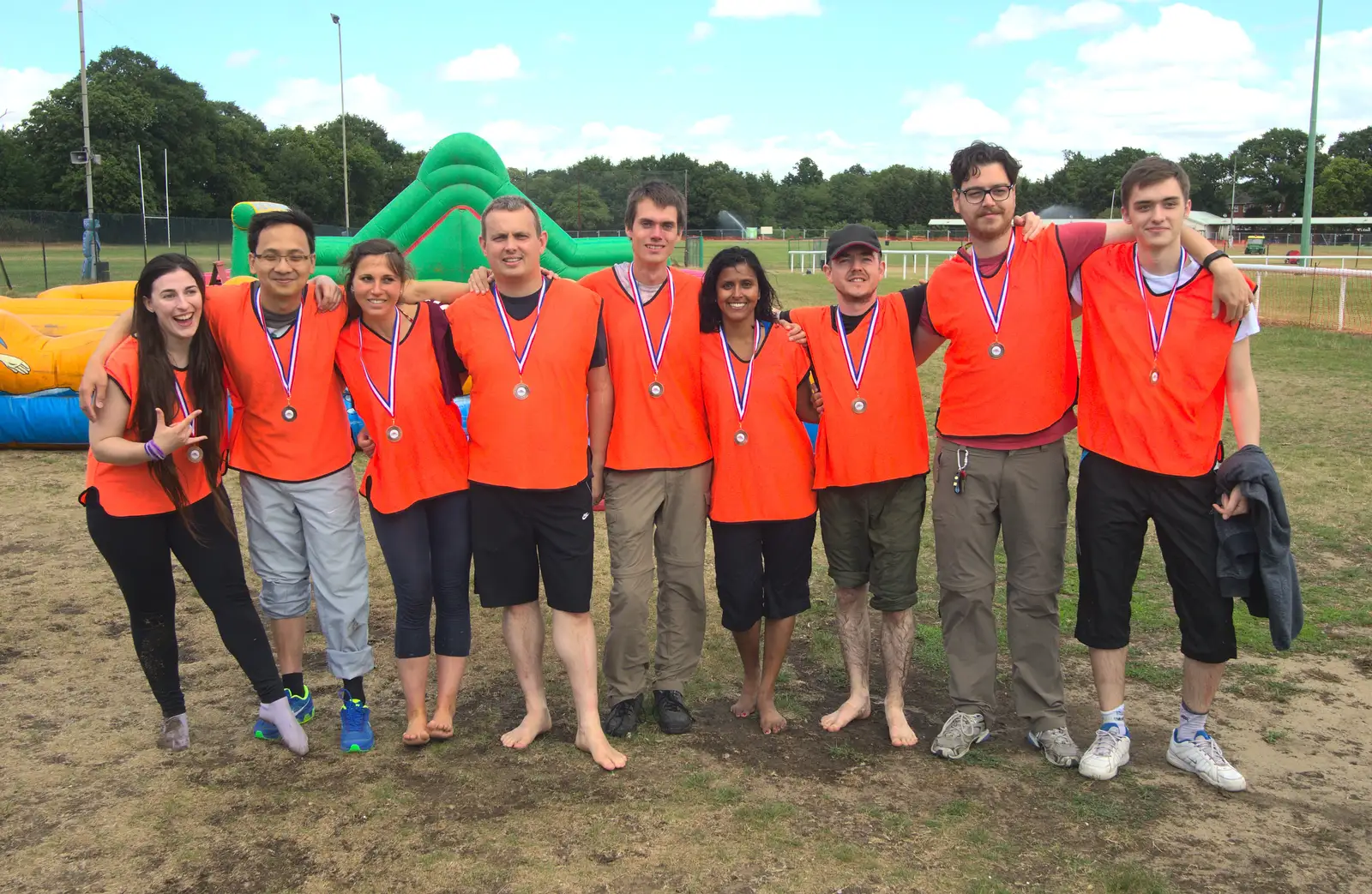 James C and the orange team, from It's a SwiftKey Knockout, Richmond Rugby Club, Richmond, Surrey - 7th July 2015