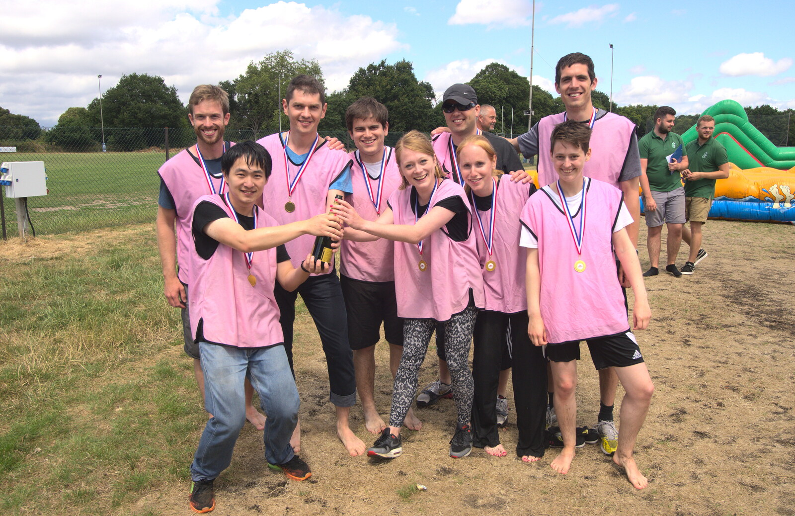 Pink Team photo from It's a SwiftKey Knockout, Richmond Rugby Club, Richmond, Surrey - 7th July 2015
