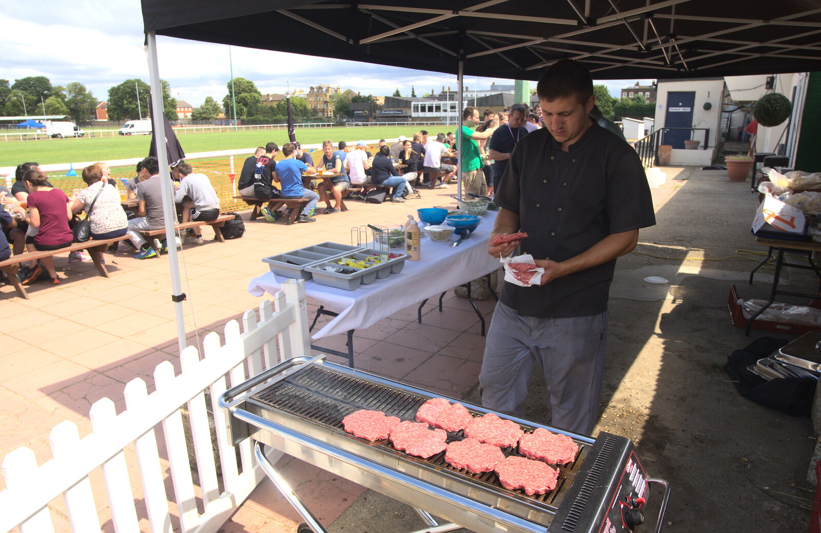 More burgers are sacrificed from It's a SwiftKey Knockout, Richmond Rugby Club, Richmond, Surrey - 7th July 2015