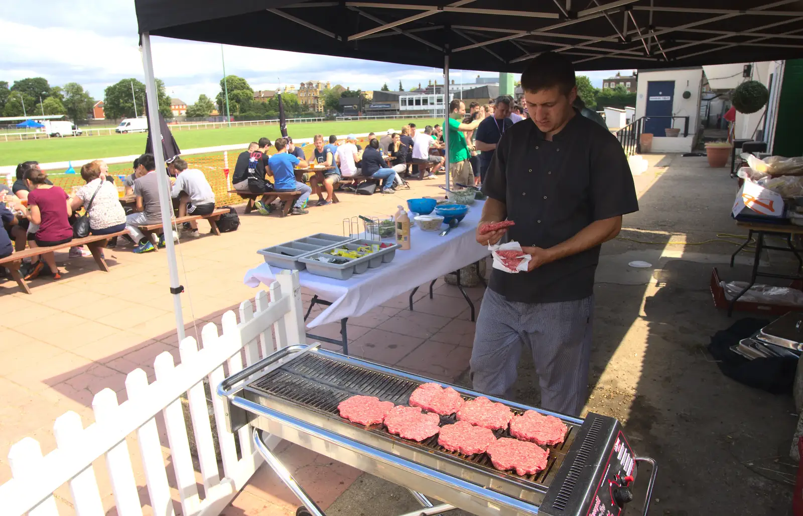 More burgers are sacrificed, from It's a SwiftKey Knockout, Richmond Rugby Club, Richmond, Surrey - 7th July 2015