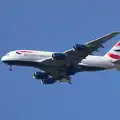 A British Airways A380 Super-Heavy trundles in, It's a SwiftKey Knockout, Richmond Rugby Club, Richmond, Surrey - 7th July 2015