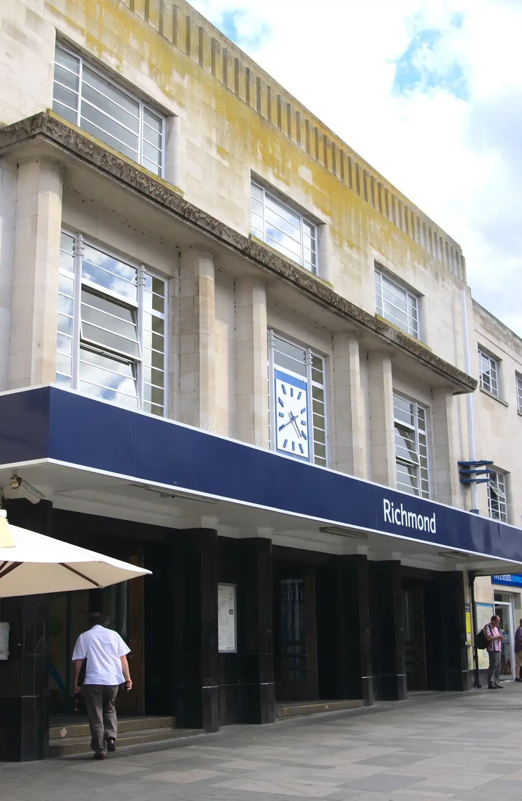 Richmond's striking 1930's railway station, from It's a SwiftKey Knockout, Richmond Rugby Club, Richmond, Surrey - 7th July 2015