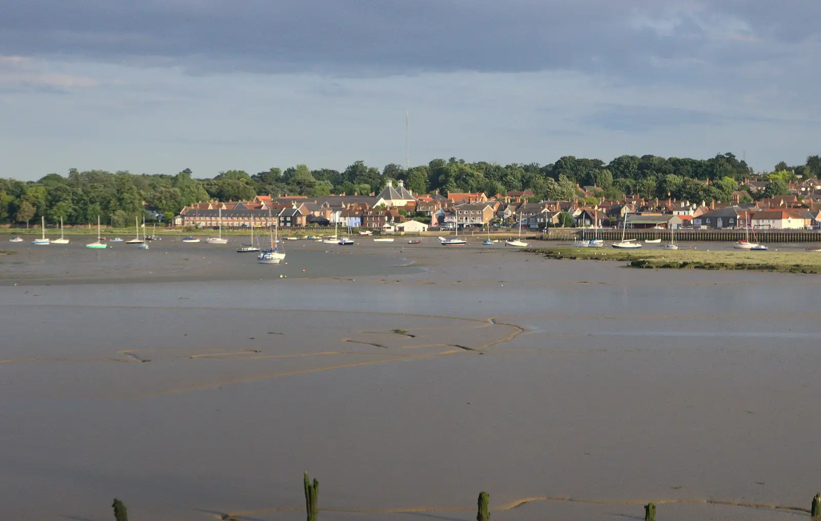 Manningtree looks pretty in the evening sun, from It's a SwiftKey Knockout, Richmond Rugby Club, Richmond, Surrey - 7th July 2015