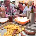 The pub lays on a pile of chips and sausages, The BBs at Bacton, and Abbey Gardens, Bury St. Edmunds, Suffolk - 19th July 2015