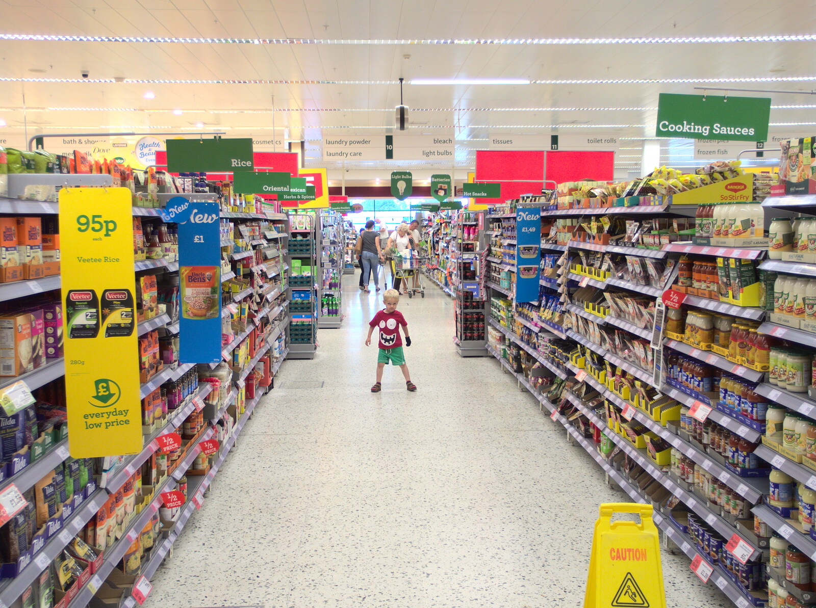 Harry roams around Morrison's from The BBs at Bacton, and Abbey Gardens, Bury St. Edmunds, Suffolk - 19th July 2015
