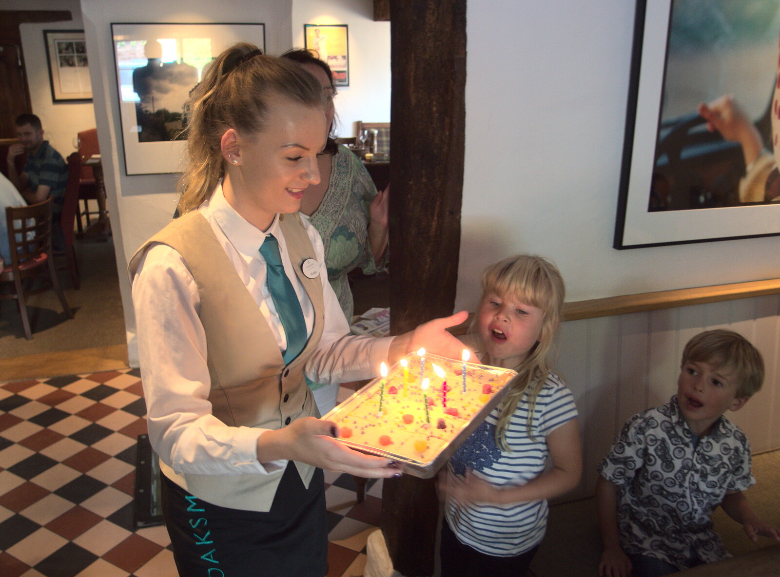 Sophie's birthday cake arrives from Soph the Roph's Birthday and The BBs at Pulham, Norfolk - 22nd July 2015