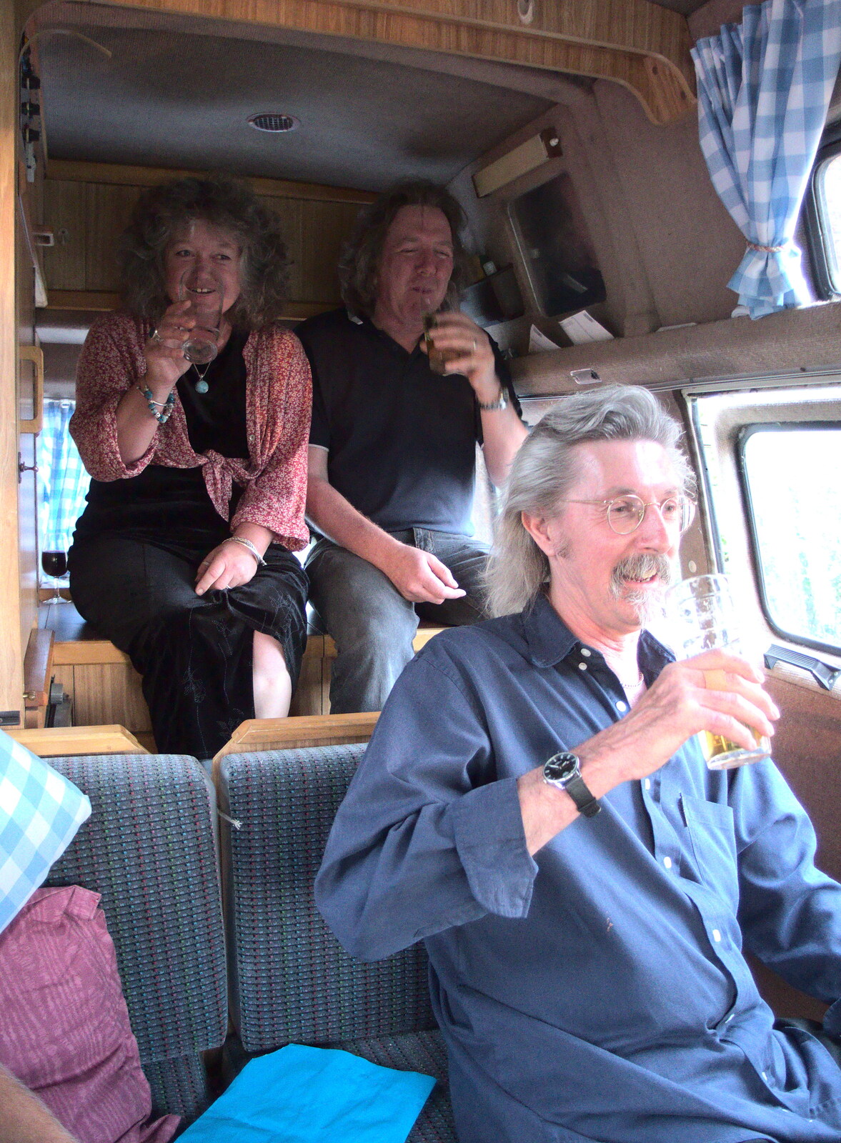 The band cram in to the van from Soph the Roph's Birthday and The BBs at Pulham, Norfolk - 22nd July 2015