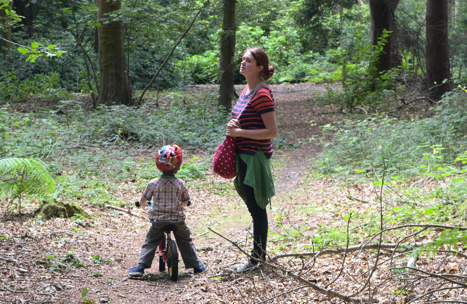 Harry and Isobel in the woods from The Archaeology of Dunwich: A Camping Trip, Dunwich, Suffolk - 1st August 2015