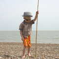 Harry with a fishing net, The Archaeology of Dunwich: A Camping Trip, Dunwich, Suffolk - 1st August 2015