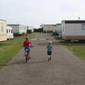 Fred and Harry roam around the camp site, The Danger of Trees: A Camping (Mis)adventure - Southwold, Suffolk - 3rd August 2015