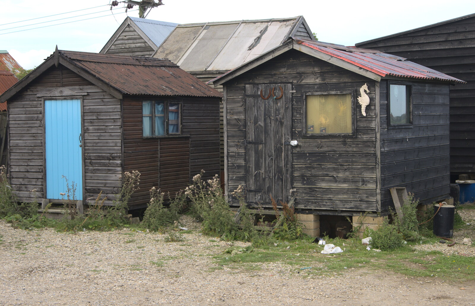 More fishermen's huts from The Danger of Trees: A Camping (Mis)adventure - Southwold, Suffolk - 3rd August 2015