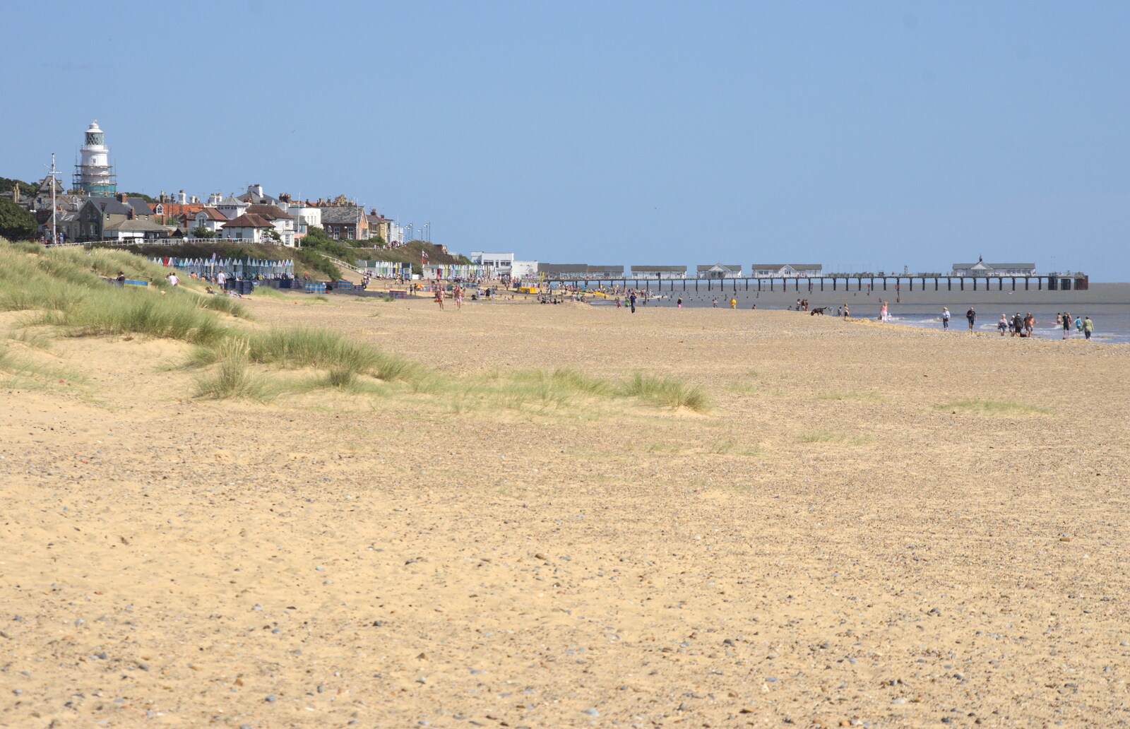 Lighthouse and pier by day from The Danger of Trees: A Camping (Mis)adventure - Southwold, Suffolk - 3rd August 2015