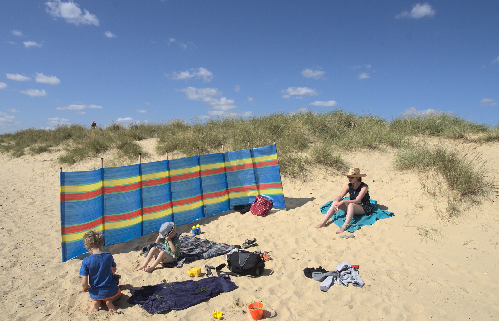 Our beach encampment from The Danger of Trees: A Camping (Mis)adventure - Southwold, Suffolk - 3rd August 2015