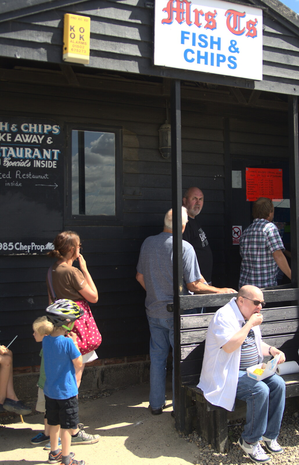 The queue outside Mrs. T's fish 'n' chip shop from The Danger of Trees: A Camping (Mis)adventure - Southwold, Suffolk - 3rd August 2015