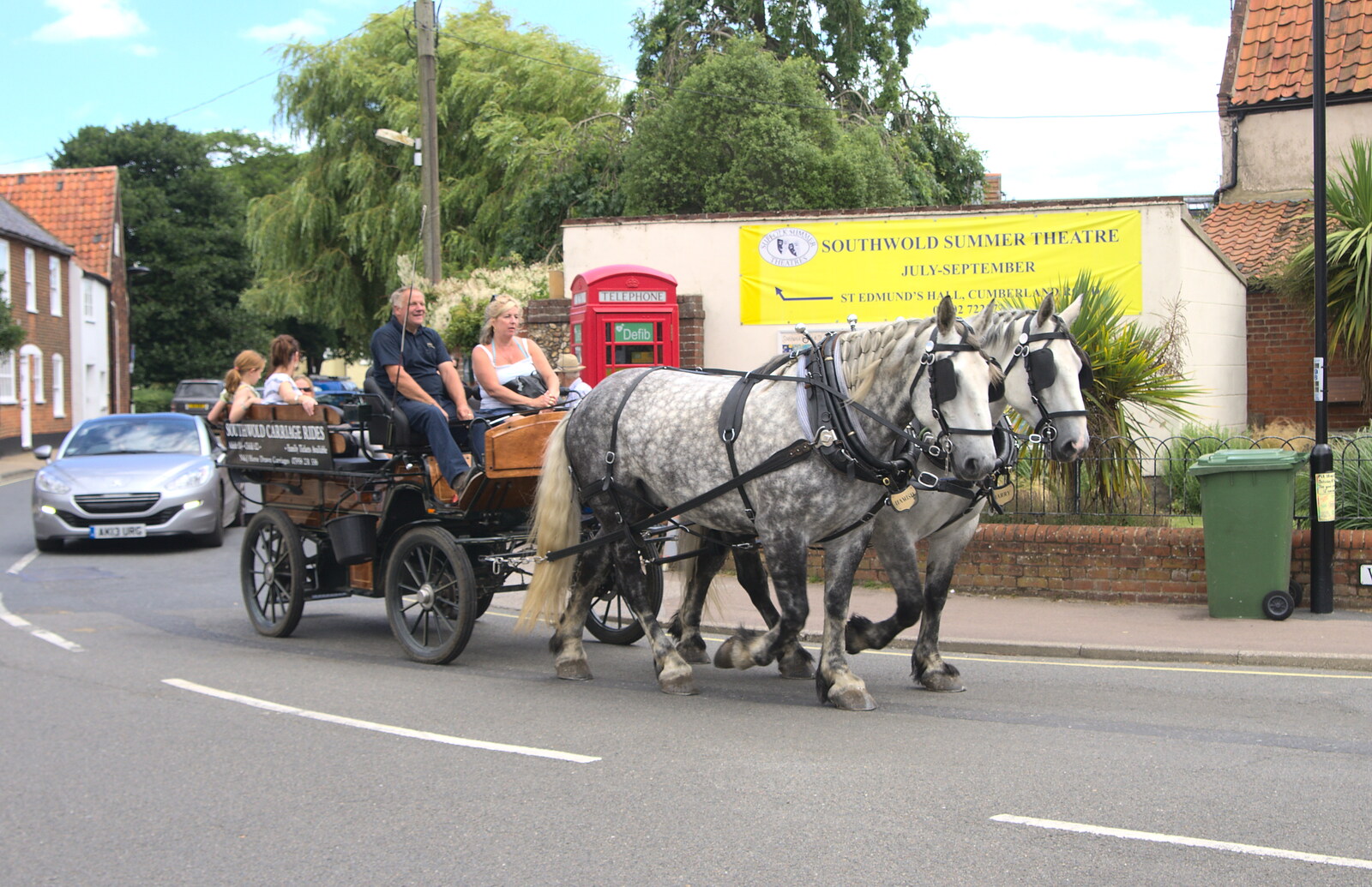 A touristey horse-and-cart rides around from The Danger of Trees: A Camping (Mis)adventure - Southwold, Suffolk - 3rd August 2015