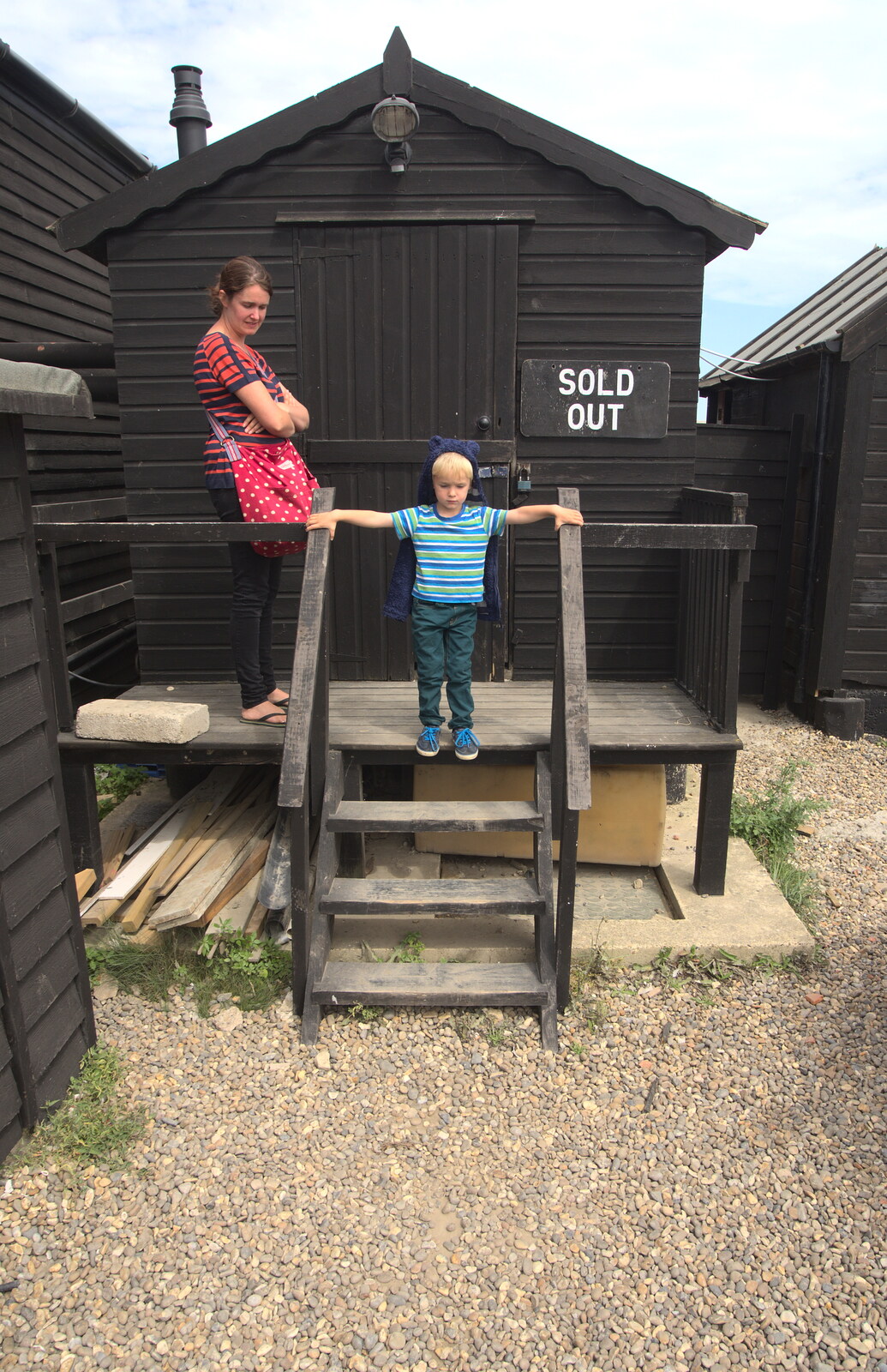 Harry comes out of the secret toilet from The Danger of Trees: A Camping (Mis)adventure - Southwold, Suffolk - 3rd August 2015