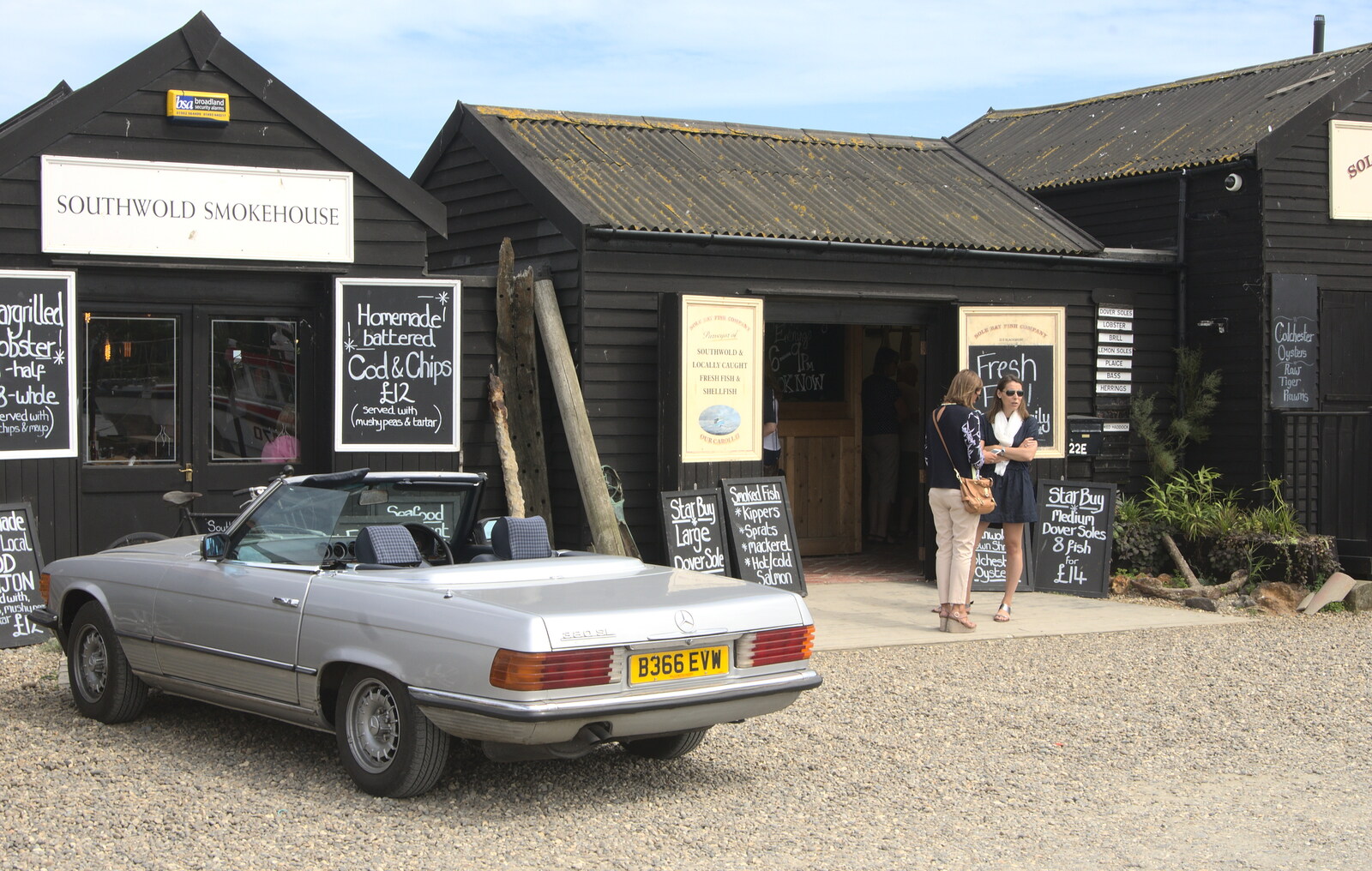 A nice old Mercedes convertible from The Danger of Trees: A Camping (Mis)adventure - Southwold, Suffolk - 3rd August 2015
