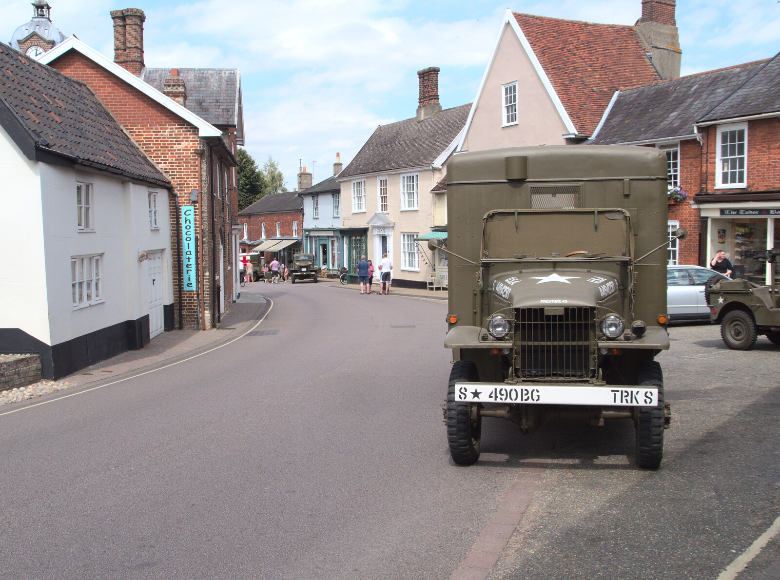 Looking down to Lambseth Street from A 1940's Takeover, Eye, Suffolk - 8th August 2015
