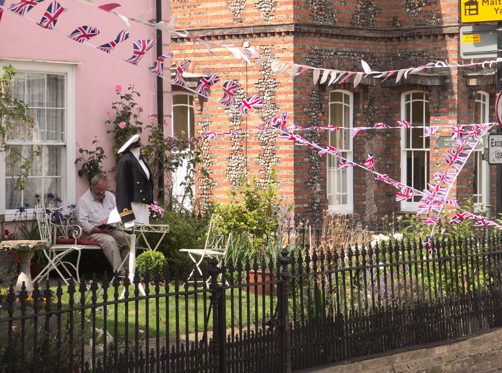 Someone's got the bunting out from A 1940's Takeover, Eye, Suffolk - 8th August 2015