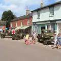 A collection of vehicles in front of the town hall, A 1940's Takeover, Eye, Suffolk - 8th August 2015