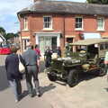 A dark green Jeep is inspected, A 1940's Takeover, Eye, Suffolk - 8th August 2015
