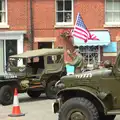 Someone sticks Old Glory up on a Willys jeep, A 1940's Takeover, Eye, Suffolk - 8th August 2015