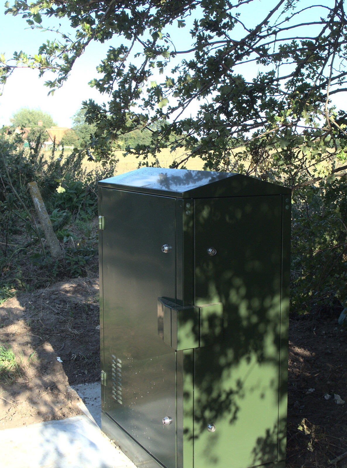 An actual fibre cabinet appears in Brome from A 1940's Takeover, Eye, Suffolk - 8th August 2015