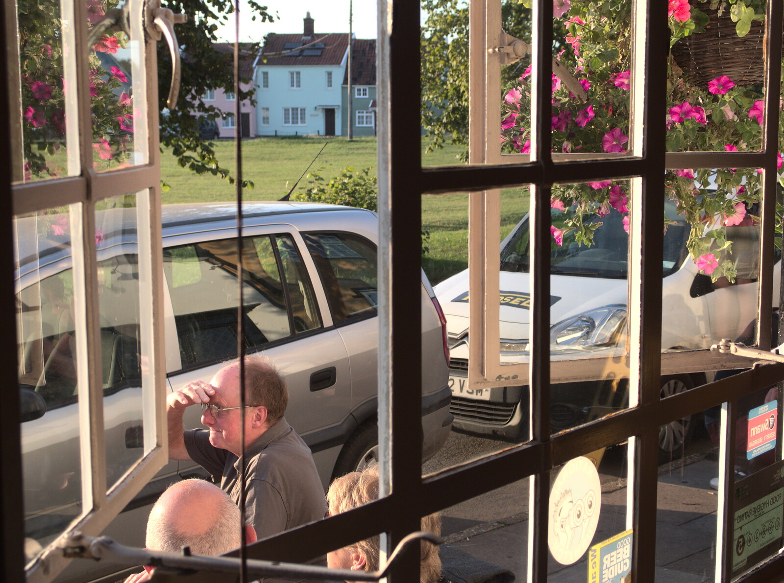A view out of the window of the Cock Inn from A 1940's Takeover, Eye, Suffolk - 8th August 2015