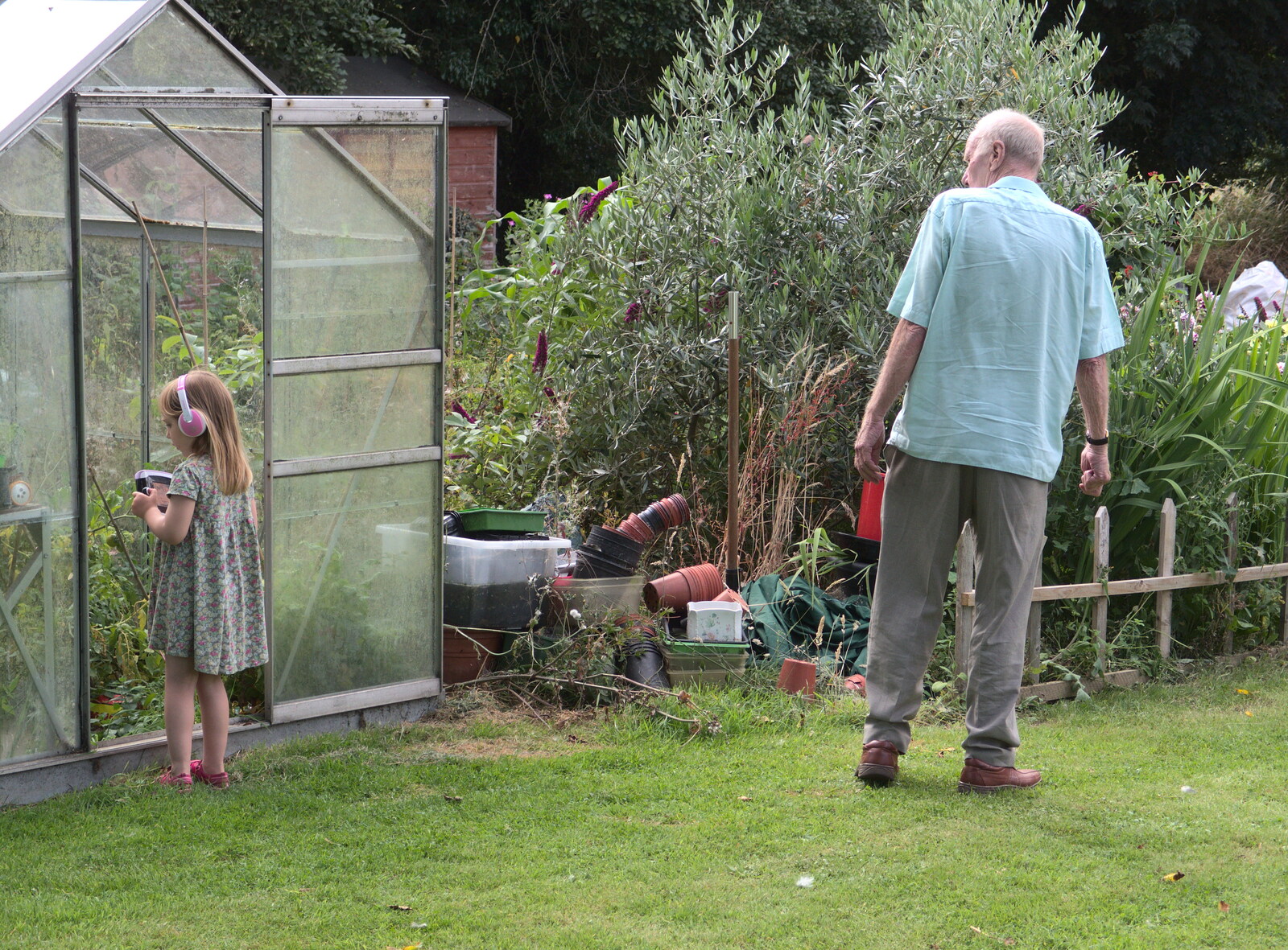 Grandad roams around from A 1940's Takeover, Eye, Suffolk - 8th August 2015