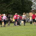 The walkers head out over the park , A Race For Life, The Park, Diss, Norfolk - 16th August 2015