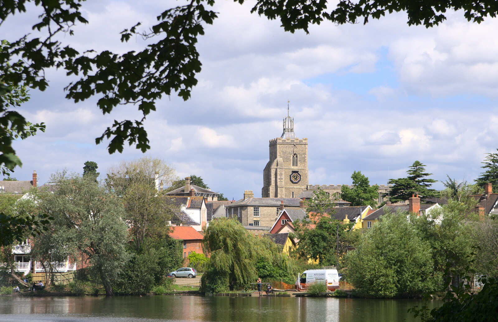 St. Mary's Church over the Mere from A Race For Life, The Park, Diss, Norfolk - 16th August 2015