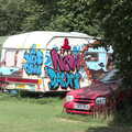 Next door's bizarre graffiti caravan re-appears, Fred's Cast and a SwiftKey Lunch, Waterloo, London - 18th August 2015