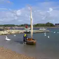 A nice old boat is readied, A Trip to Hurst Castle, Keyhaven, Hampshire - 28th August 2015