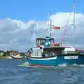 The other ferry passes us, A Trip to Hurst Castle, Keyhaven, Hampshire - 28th August 2015