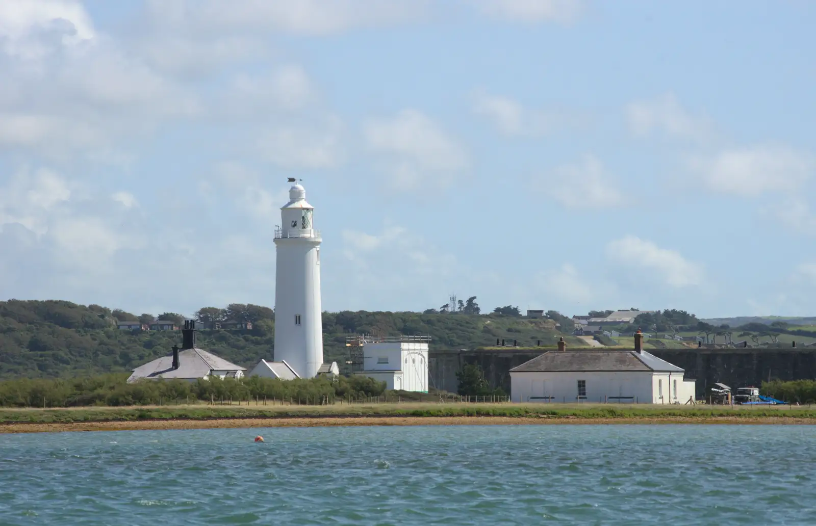 The Hurst Spit lighthouse, from A Trip to Hurst Castle, Keyhaven, Hampshire - 28th August 2015