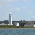 The Hurst Spit lighthouse, A Trip to Hurst Castle, Keyhaven, Hampshire - 28th August 2015