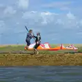 Some dudes do kite surfing, A Trip to Hurst Castle, Keyhaven, Hampshire - 28th August 2015