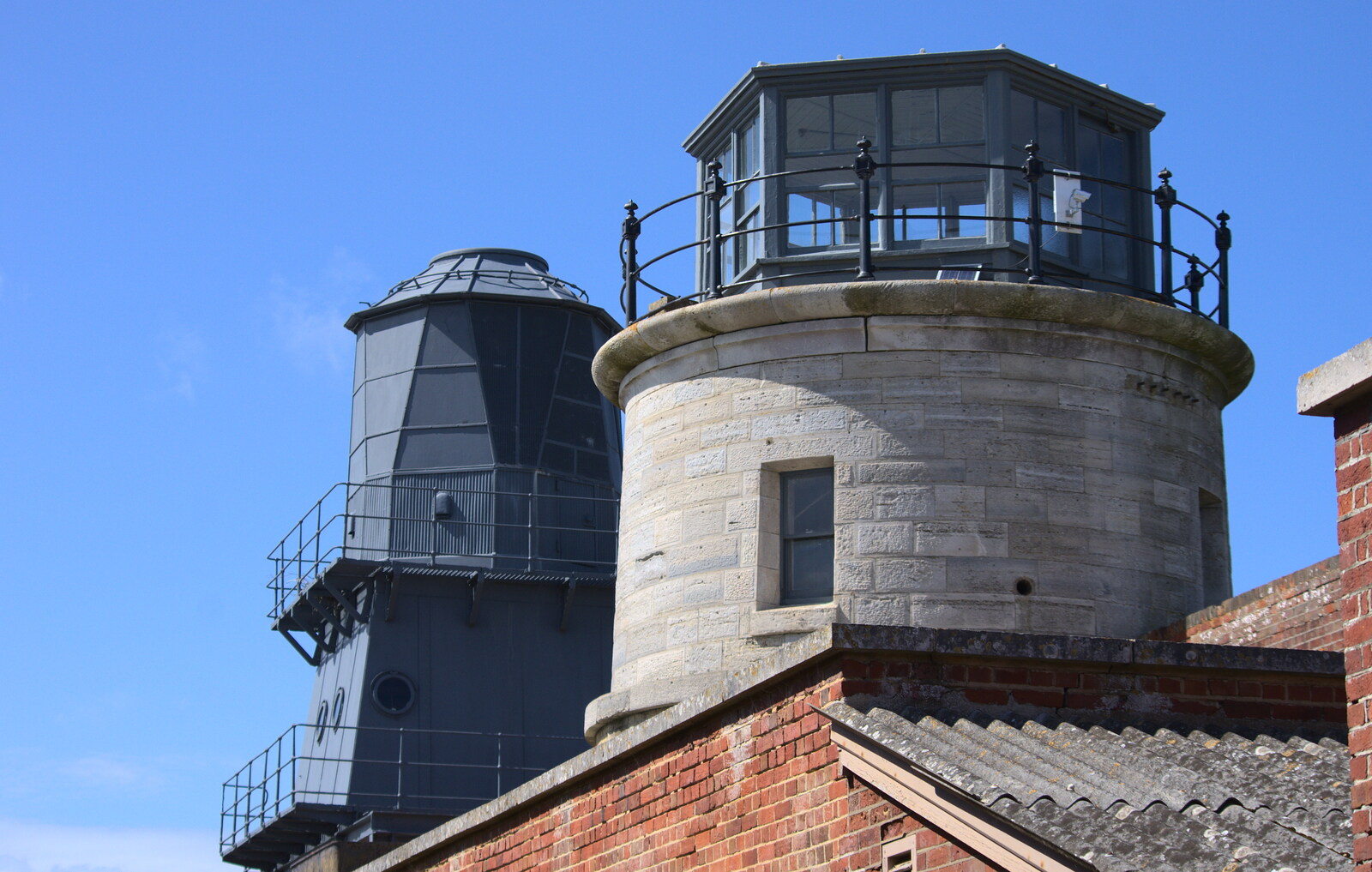 Lighthousey lookouts on Hurst Castle from A Trip to Hurst Castle, Keyhaven, Hampshire - 28th August 2015
