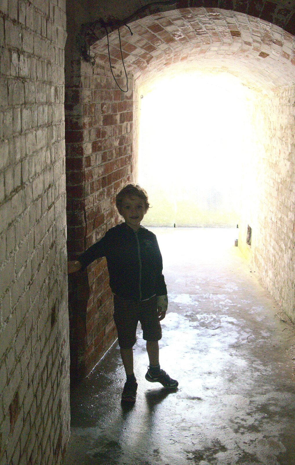 Fred in the magazine tunnels from A Trip to Hurst Castle, Keyhaven, Hampshire - 28th August 2015
