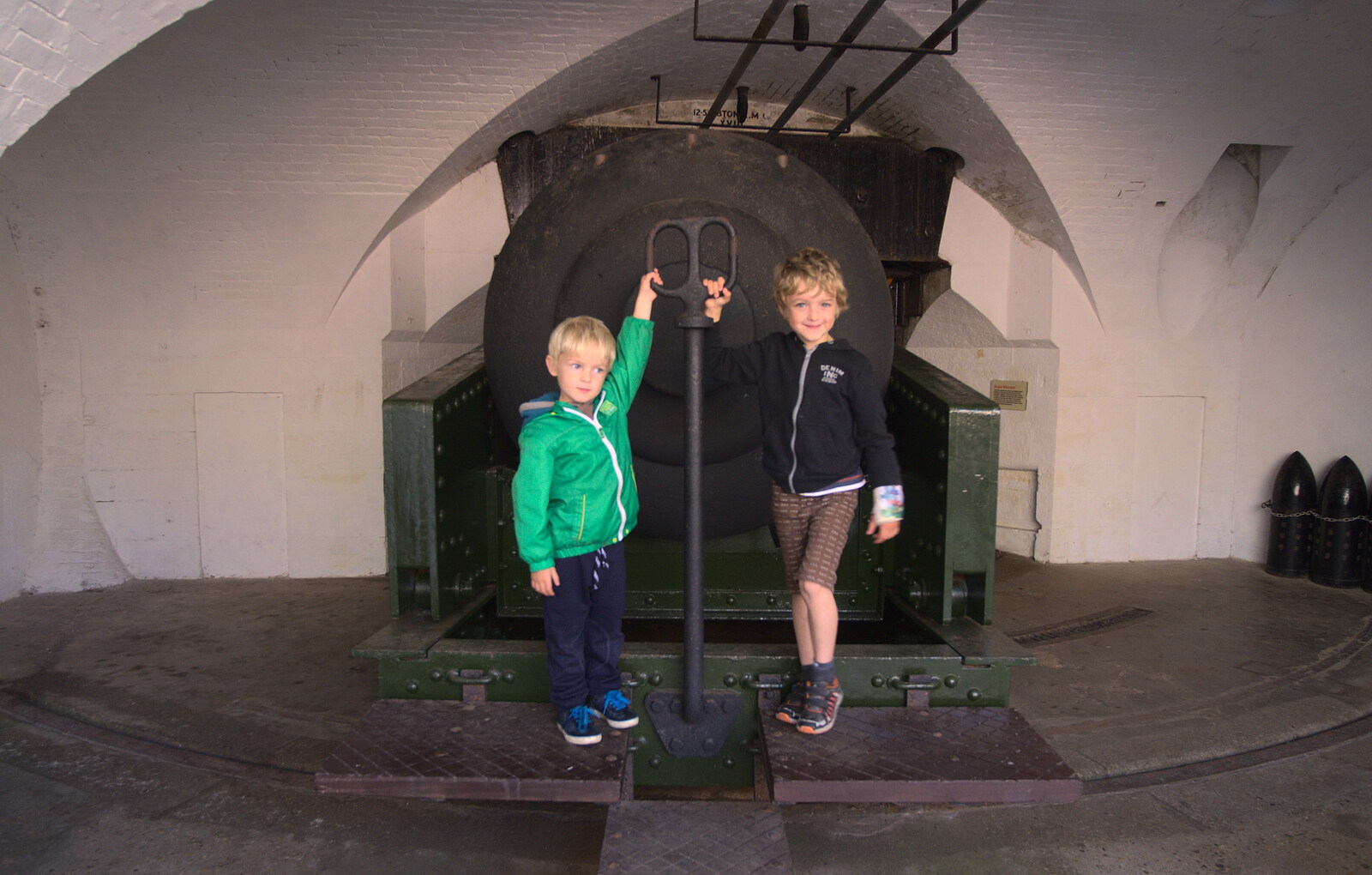 Harry and Fred from A Trip to Hurst Castle, Keyhaven, Hampshire - 28th August 2015