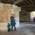 Isobel looks through a hole in the wall, A Trip to Hurst Castle, Keyhaven, Hampshire - 28th August 2015