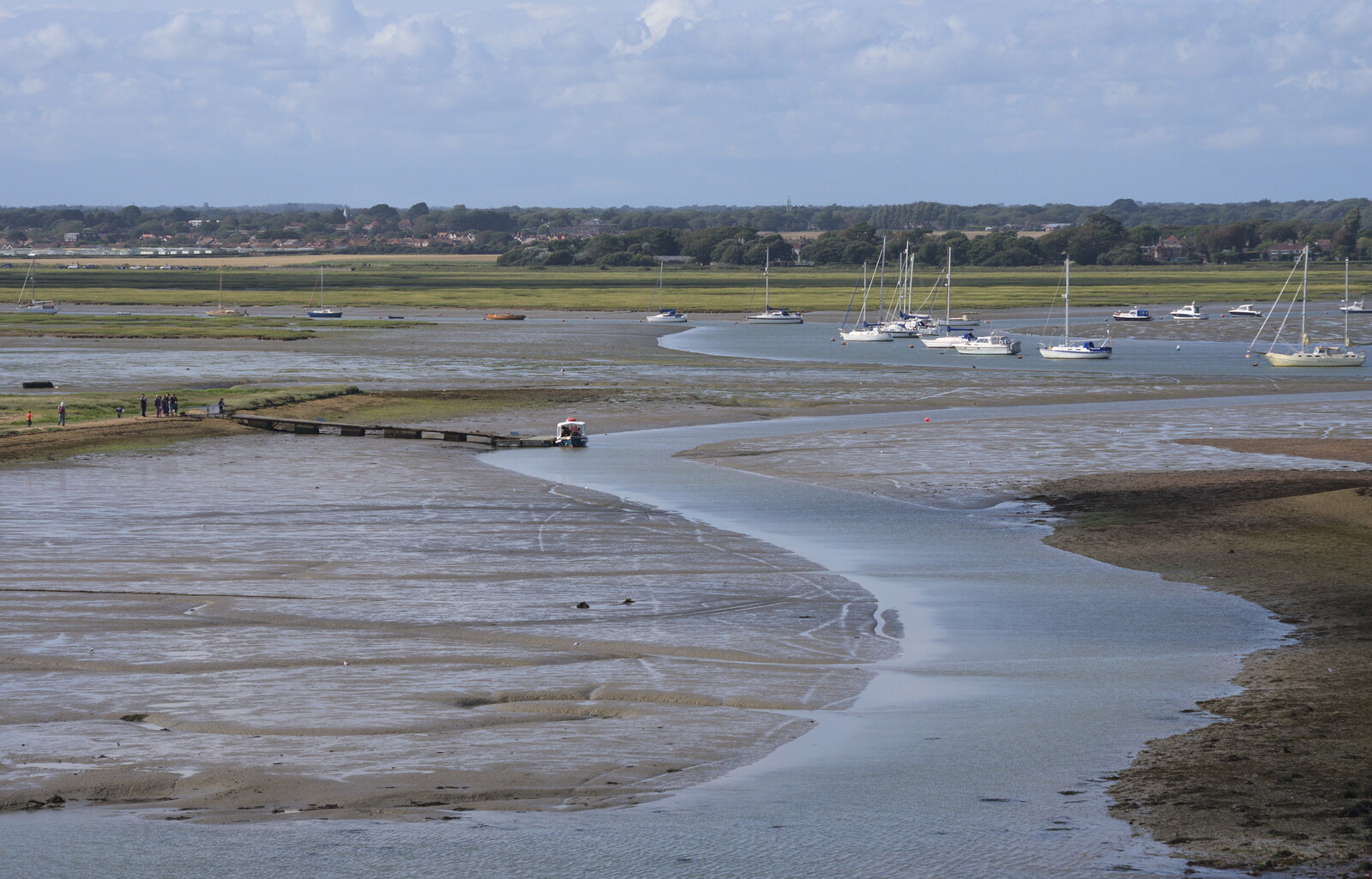 Back on the river, the tide has gone out from A Trip to Hurst Castle, Keyhaven, Hampshire - 28th August 2015