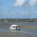 The previous ferry heads off up the river, A Trip to Hurst Castle, Keyhaven, Hampshire - 28th August 2015