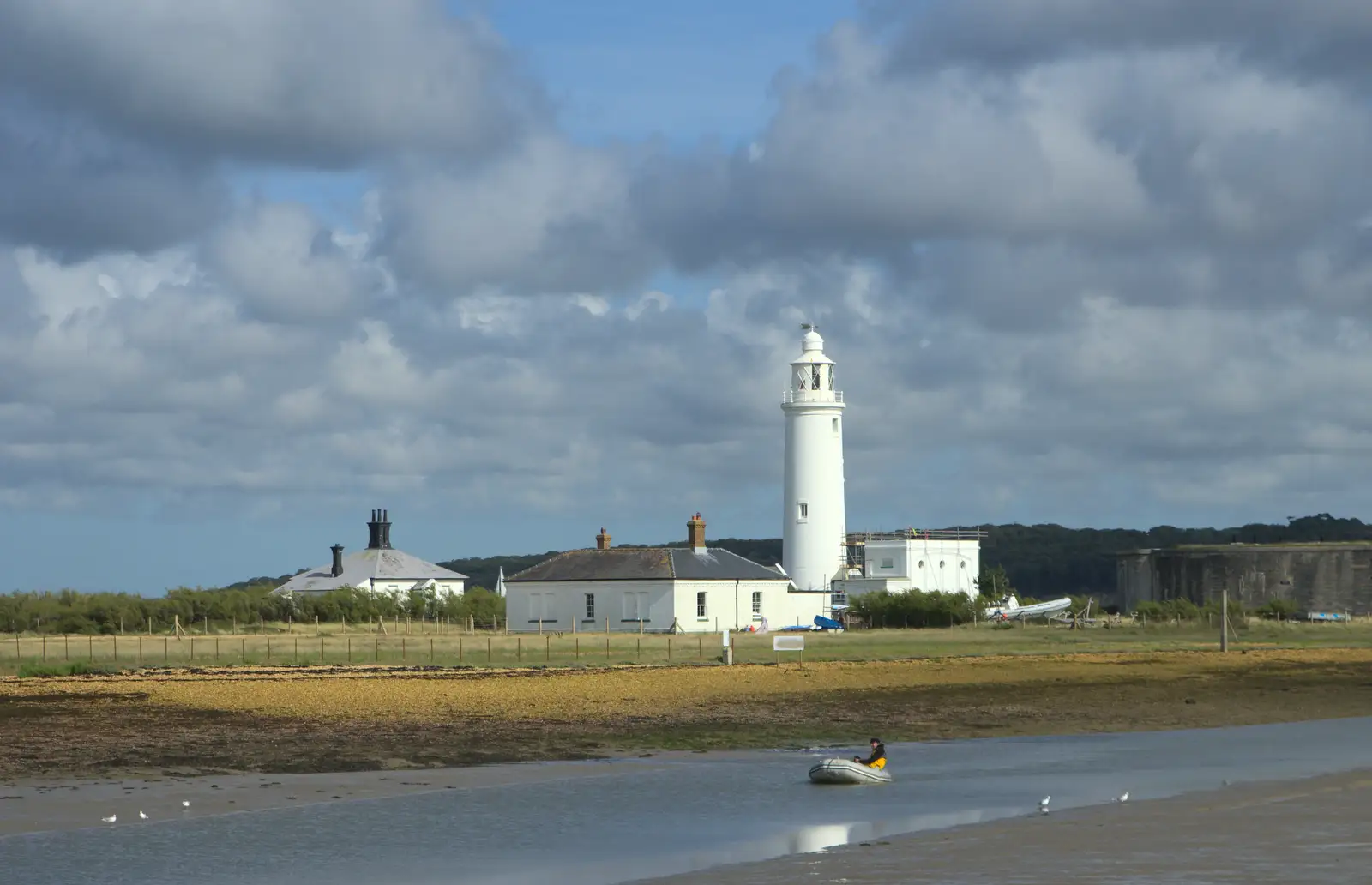 The Hurst Castle lighthouse, from A Trip to Hurst Castle, Keyhaven, Hampshire - 28th August 2015