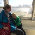 Isobel and Harry on the ferry back, A Trip to Hurst Castle, Keyhaven, Hampshire - 28th August 2015