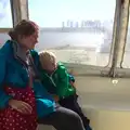 Isobel and Harry on the ferry back, A Trip to Hurst Castle, Keyhaven, Hampshire - 28th August 2015