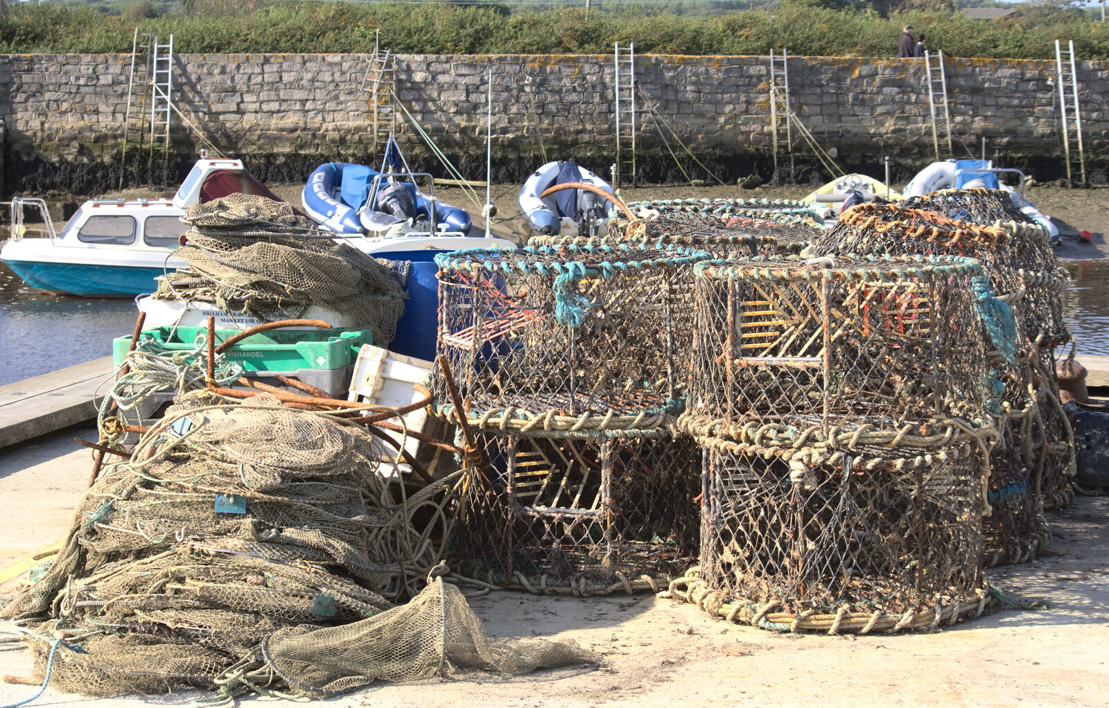 Crab pots from A Trip to Hurst Castle, Keyhaven, Hampshire - 28th August 2015