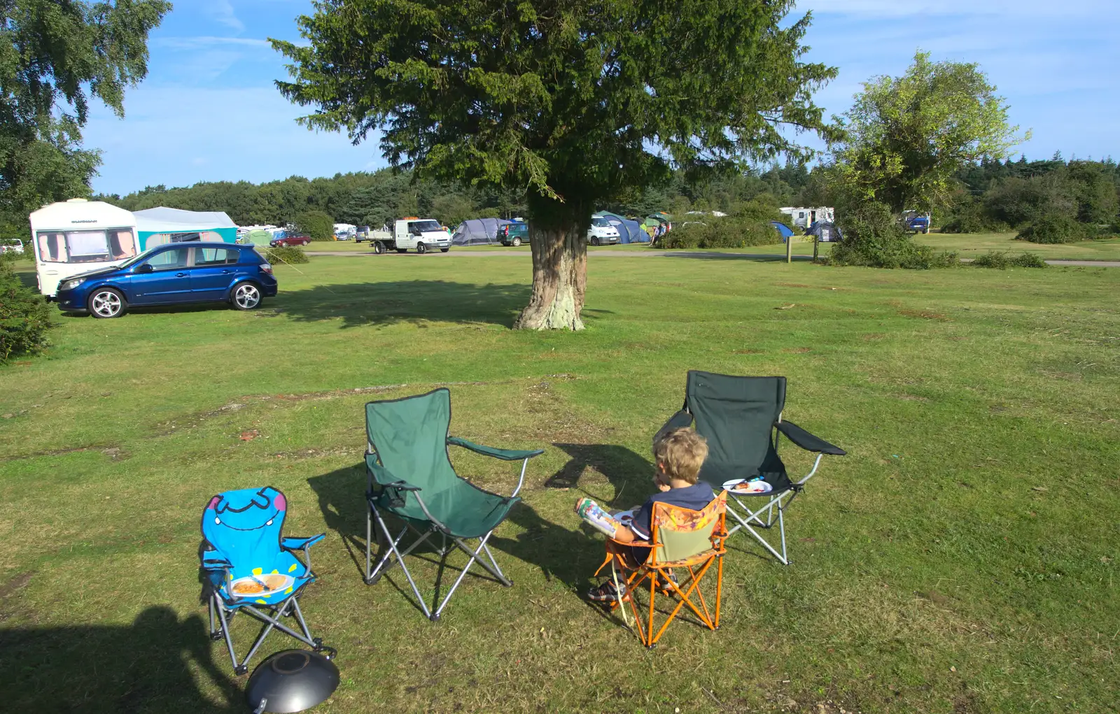 At the campsite, from A Trip to Hurst Castle, Keyhaven, Hampshire - 28th August 2015