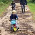 Isobel has a bag of mushrooms from a stranger, Camping at Roundhills, Brockenhurst, New Forest, Hampshire - 29th August 2015