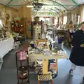 Tanya roams around Michelle's shop, Camping at Roundhills, Brockenhurst, New Forest, Hampshire - 29th August 2015